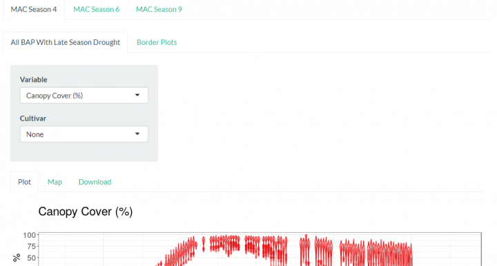 image of web interface to exploring trait data